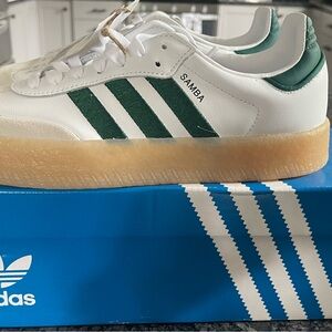 Adidas Samba White and Green Originals
